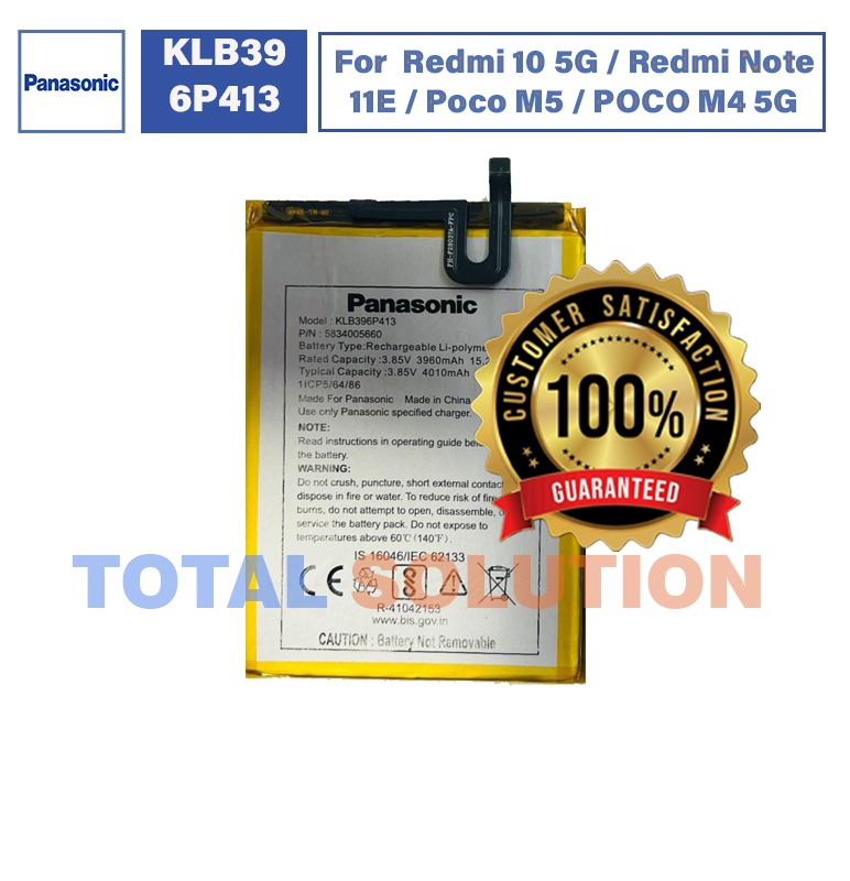 100% Original Brand New Panasonic KLB396P413 4010mAh battery for Eluga Ray 610
