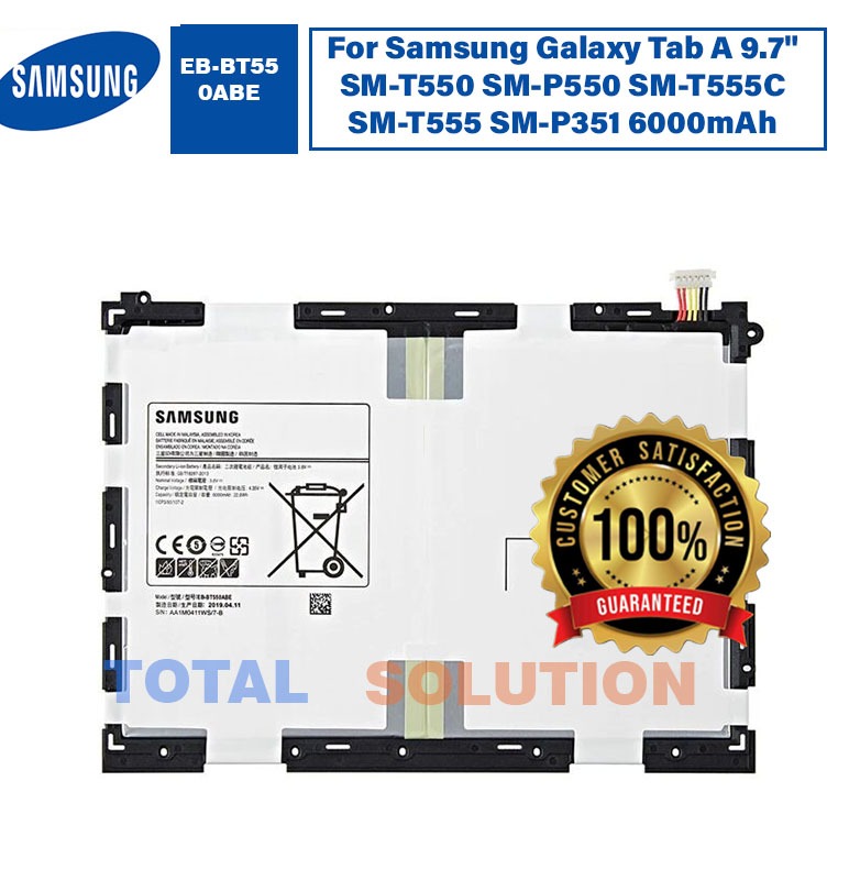 Original Samsung Galaxy Tab A 9.7 SM-T550 Battery EB-BT550ABE - 6000mAh